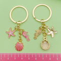 Starfish, Shell and Mermaid Charm Keychains in 29 Pictured Variations for Bags and Keys view 3
