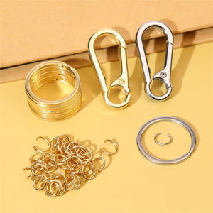 Gold-Tone and Silver-Tone Metal Snap Hooks, Split Rings and Open Rings