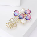 Purple Blue Crystal Balloon Bouquet Brooch With Pearls view 4