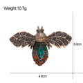 Bee Crystal Metal Brooch Pin for Jackets and Lapels view 2