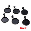 Plain Round Pendant Bezel Settings in Six Plated Finishes view 7
