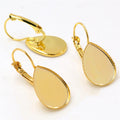 Teardrop Bezel Leverback Earring Findings in Twenty-Four Options view 10