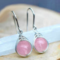 Oval Opalescent Thread-Wrapped Drop Earrings In Nine Colors view 7
