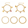 Stainless Bead Charm And Plain Ball Bracelets Styles view 5