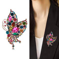 Oversized Crystal Butterfly Brooch in Six Jewel Tone Palettes view 3