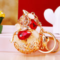 Crystal Lucky Gourd Keychains with Matching Fortune Cord Sets view 6