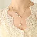 Wheat Leaf Pearl Lariat Necklace Bracelet Set Multi Tones view 6