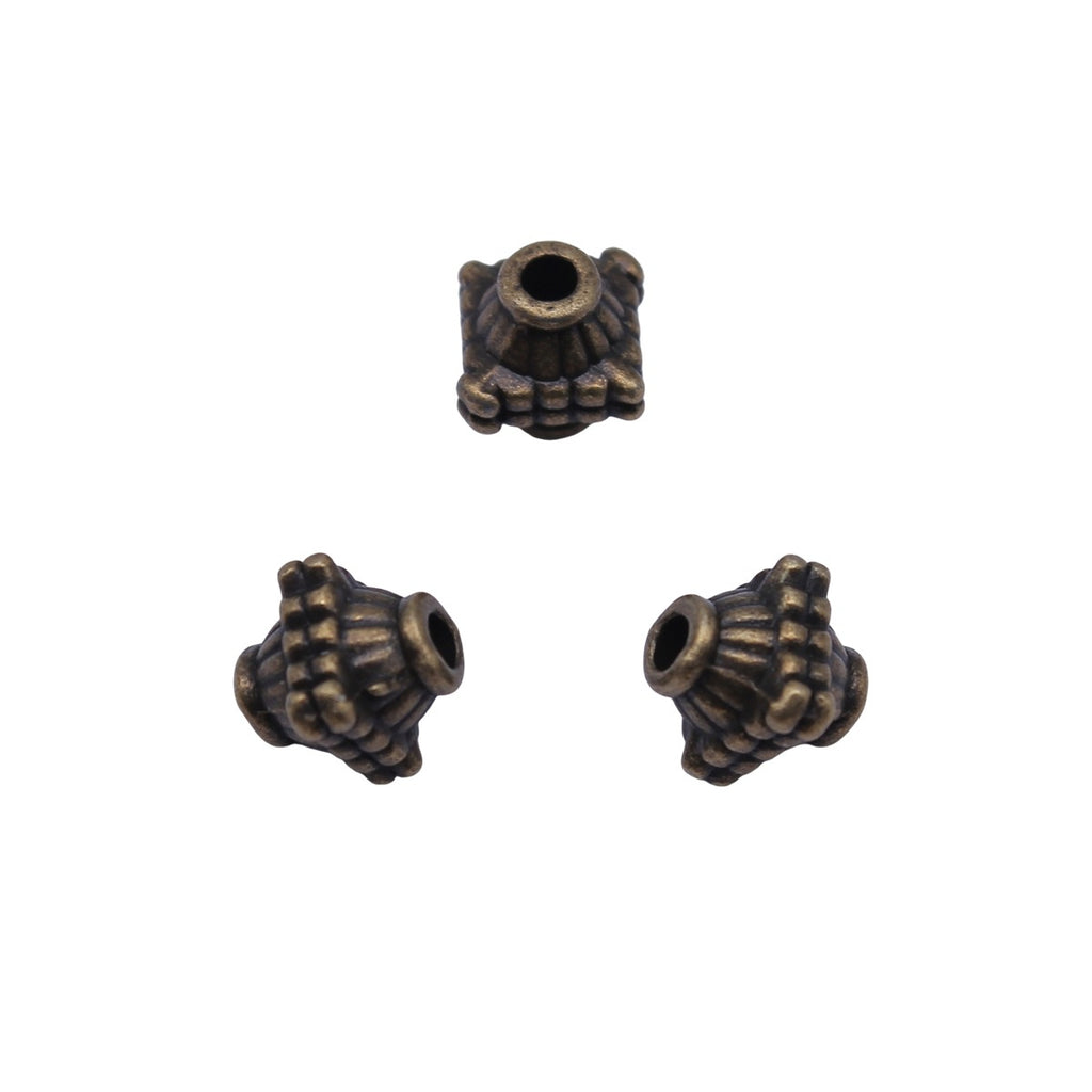 8.2x7.3x7.3mm 1.1g Antique Bronze Zinc Alloy Round Small Hole Spacer Beads for DIY Bracelet Jewelry Making