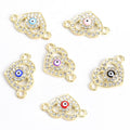 Crystal Hamsa Evil Eye Charms in Six Colors and Two Metal Tones view 4
