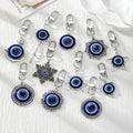 Silver Tone Blue Evil Eye Lobster-Clasp Charms in Eleven Designs and Set view 1