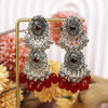 Silver Red Drops