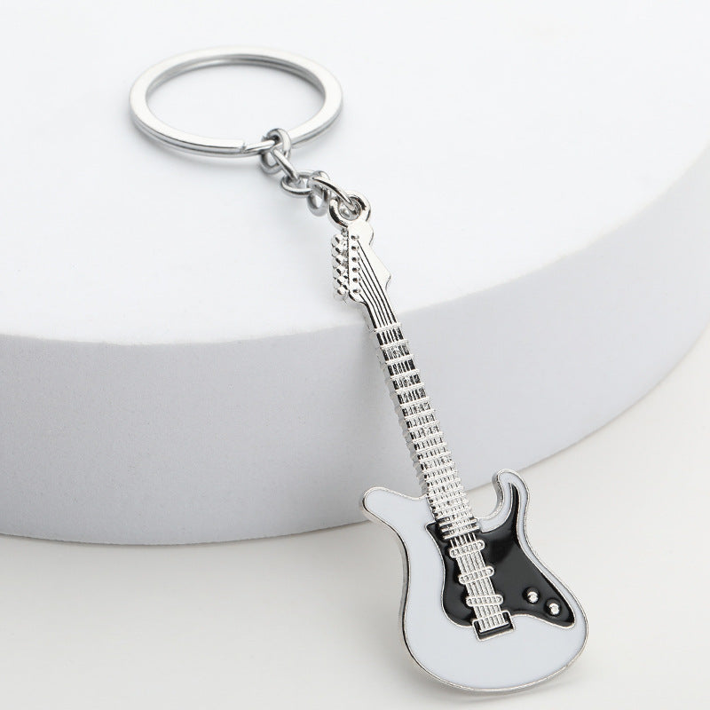 Enamel Metal Guitar Keychain Gift Bag Charm for Keys