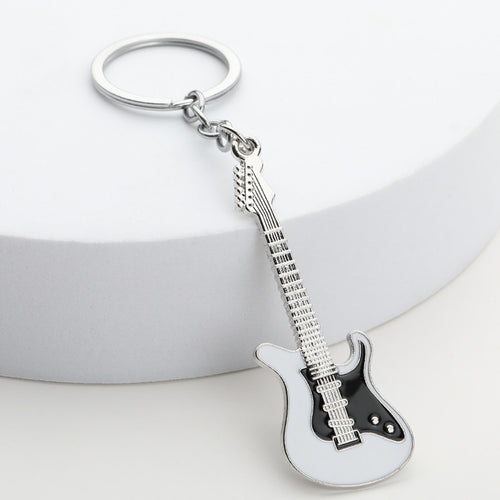 Enamel Metal Guitar Keychain Gift Bag Charm for Keys