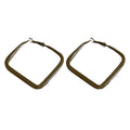 Open Square Hoop Earrings In White And Red Jewelry Design view 5