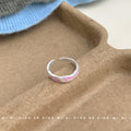 Silver Tone Color Painted Cartoon Open Adjustable Rings In Three Styles view 7