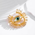 Gold Tone Silver Tone Eye Metal Brooch Pin for Jackets and Lapels view 5