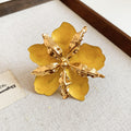 Gold Enamel Flower Cuff Bangles Open Rings Stud Earrings view 8