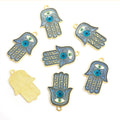 Enamel-Look Silver Gold Evil Eye Alloy Charms in 10 Styles view 9