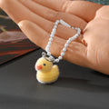 Flocked Mini Animal Keychains Bead Chain Six Styles view 3