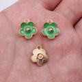 Enamel Metal Flower Charms in Five Bright Color Options view 9