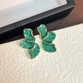 Five Color Irregular Petal Flower Statement Stud Earrings view 6