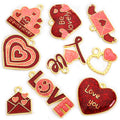 Red Love Letter and Heart Enamel Charm Collection for Jewelry Making view 5