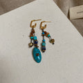 Blue Beaded Pendant Necklace and Matching Drop Earrings view 7