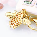 Striped Crystal Bee Keychains in Yellow Multicolor and Assorted Colors view 4