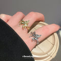Silver Gold Horse Pegasus Open Rings Heart Crystal Styles view 4