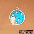 Colorful Space Theme Enamel Charms in Six Astronaut and Rocket Designs view 8