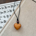 Wood Heart and Gourd Pendant Cord Necklaces Jewelry Accessory view 6