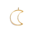 Open Crescent Moon Alloy Pendant Charm in 3 Finishes view 5