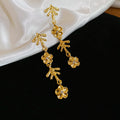 Branch Leaf Crystal Flower Necklace Earrings Bracelet Pieces view 3