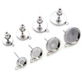 Round Pad Earring Post Findings with Small Hanging Loops view 6