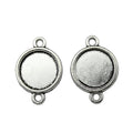 Double Loop Round Cabochon Connectors in Four Options view 1