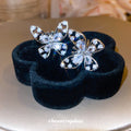 Openwork Crystal Butterfly Silver Tone Clip On Earrings view 2