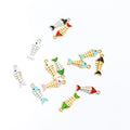 Enamel-Look Silver Gold Fish Bone Alloy Charms in 14 Styles view 1
