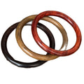 Wood Grain Round Bangle Bracelets Dark Coffee Black Brown view 5