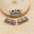 Openwork Scroll Pattern Tube Bead in Two Antique Finishes view 2