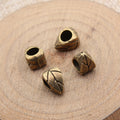 Folded Leaf Large Hole Metal Beads for Jewelry Making view 5