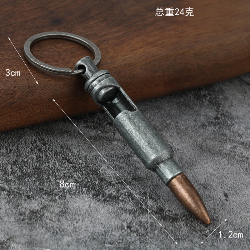 Bullet Head Bottle Opener Zinc Alloy Keychain Gift Pendant