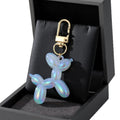 Gold Tone Iridescent Balloon Dog Clip Keychains in Seven Colors view 5