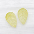 Translucent Glass Leaf Charms in Nine Green and Iridescent Finishes view 10