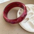 Chunky Acrylic Geometric Faceted Bangle Bracelet 20 Colors view 7