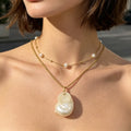 Four Shell Flower Wrapped Bead Natural Shell And Pearl Necklaces view 2