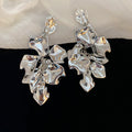Sculptural Petal Cluster Drop Earrings In Silver And Gold view 6