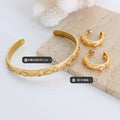 Celestial Sun Moon Star Open Bangle And Hoop Earrings view 2