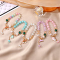 Assorted Pastel Bead Stretch Bracelets with Novelty Charms view 4