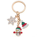 Nine-Style Santa Snowman Reindeer and Tree Holiday Keychain Collection view 8