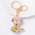 Rhinestone Cartoon Cobra Snake Keychain Five Colors view 9